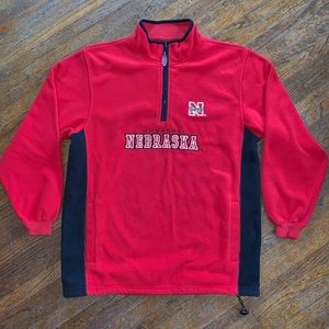 Nebraska Huskers 1/2 Zip Fleece Pullover Size M